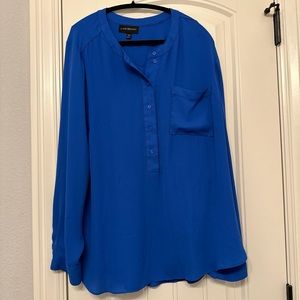 Lane Bryant women’s blue long sleeve blouse-size 18/20